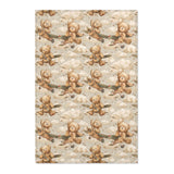 Aviator Bears nursery area rug in a baby room