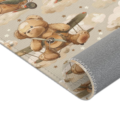 Aviator Bears area rug in the large size