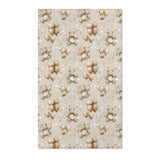 Teddy bear nursery area rug in taupe and sage