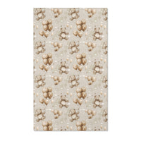 Teddy bear nursery area rug in taupe and sage