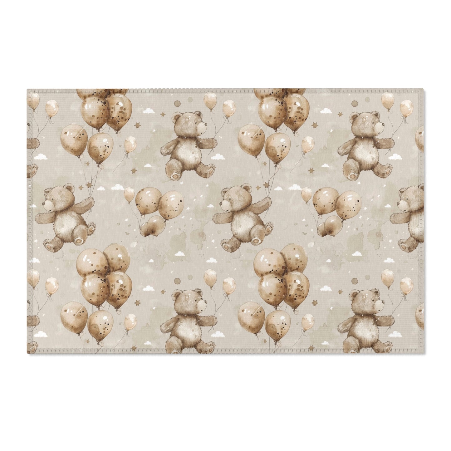 Balloon Bears area rug shown in landscape orientation
