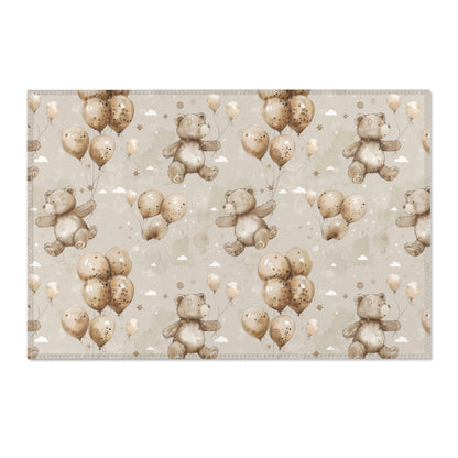 Balloon Bears area rug shown in landscape orientation