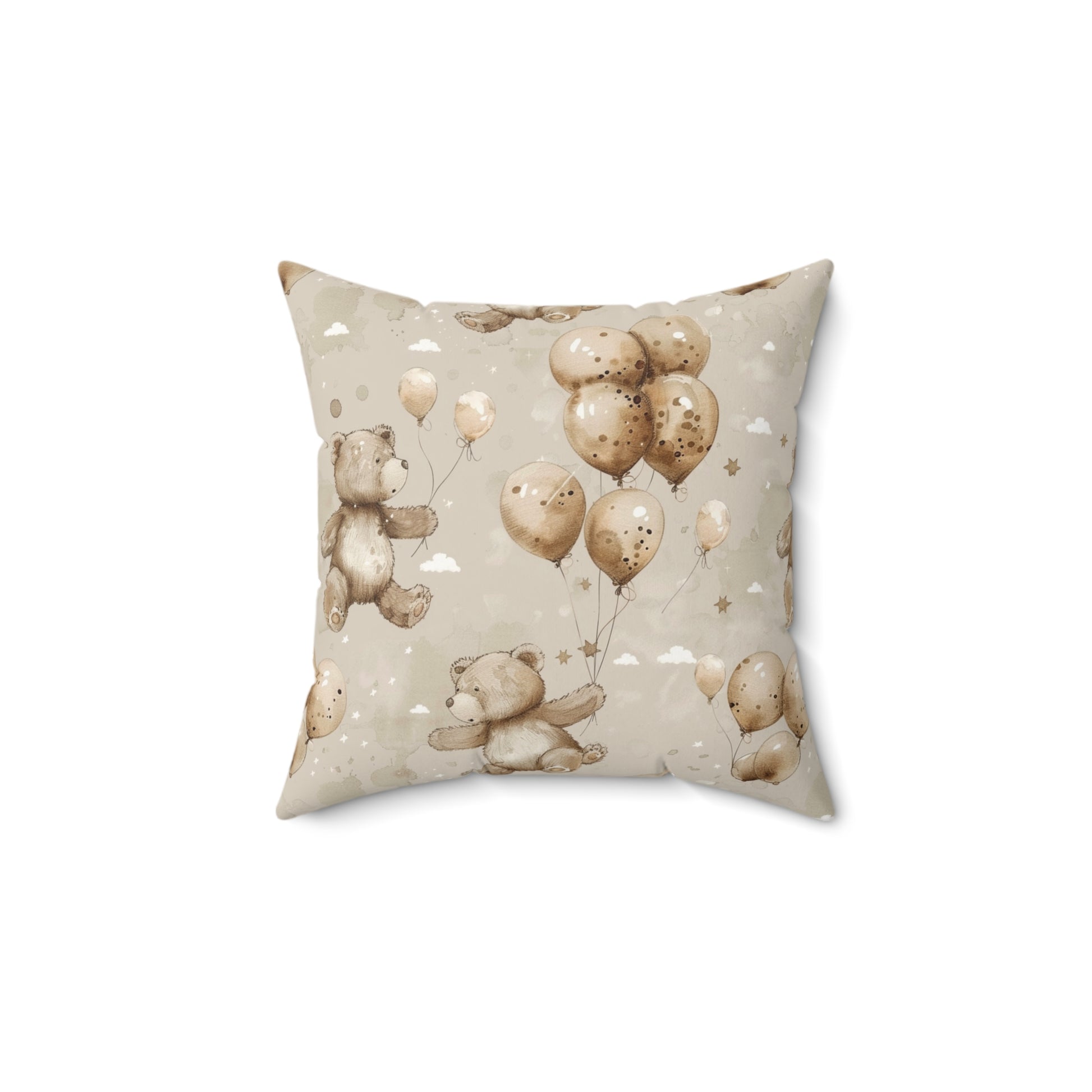 Balloon Bears pillow in the 18 inch square size