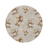 Balloon Bears round nursery rug on a baby room floor