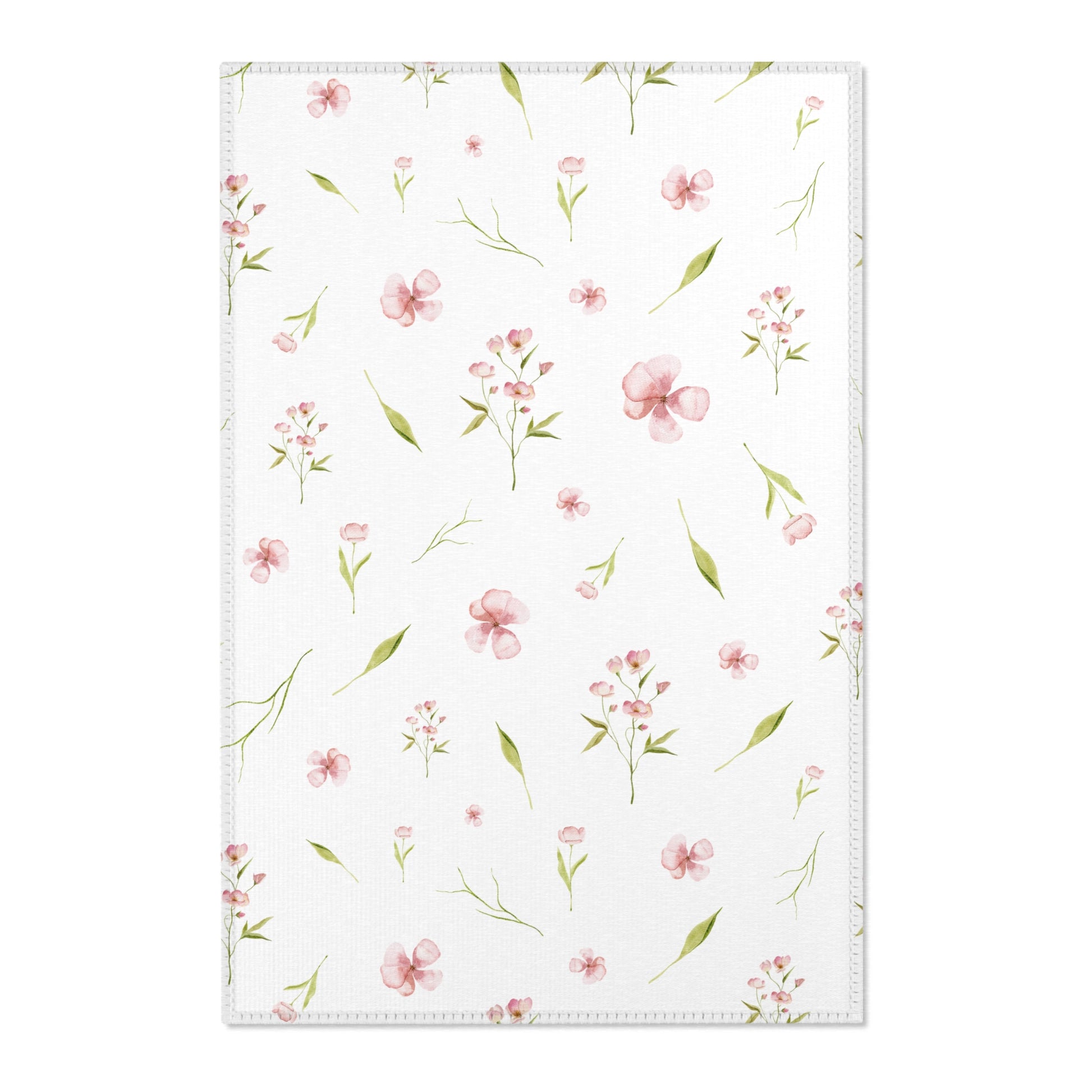 Blush Blossom nursery area rug in a baby girl's bedroom