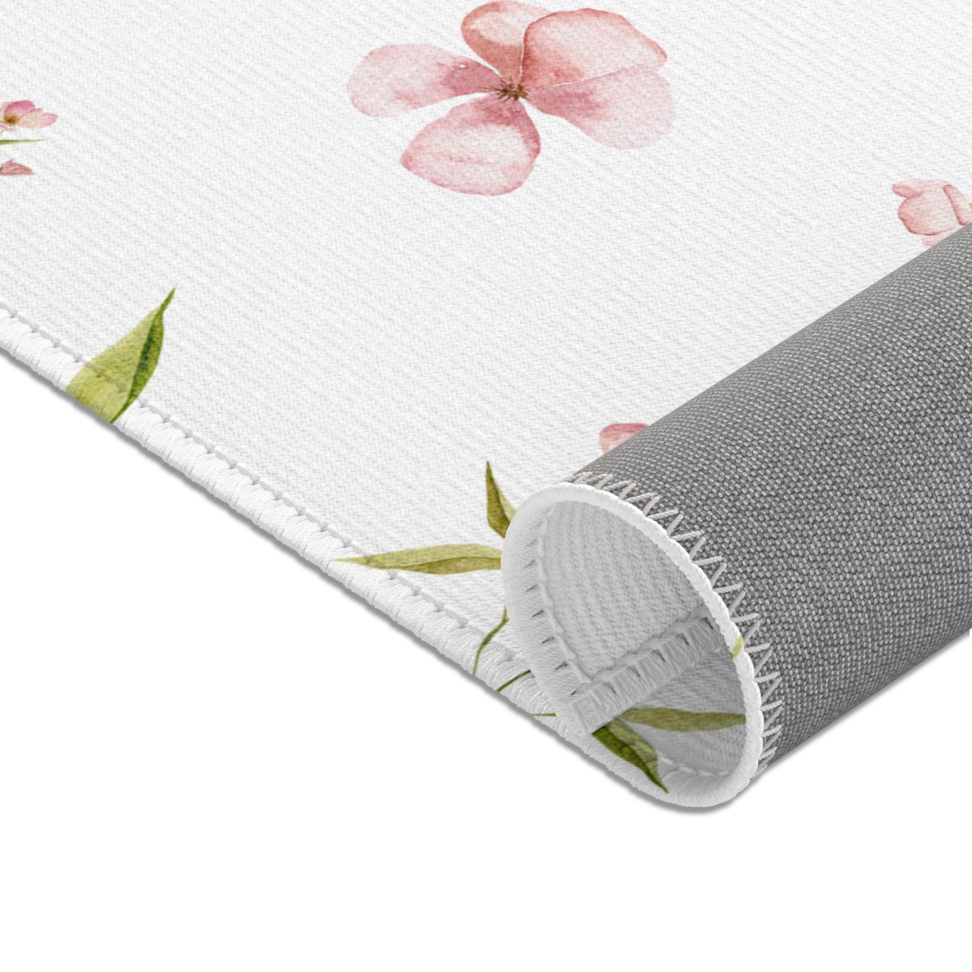 Blush Blossom nursery rug in landscape orientation