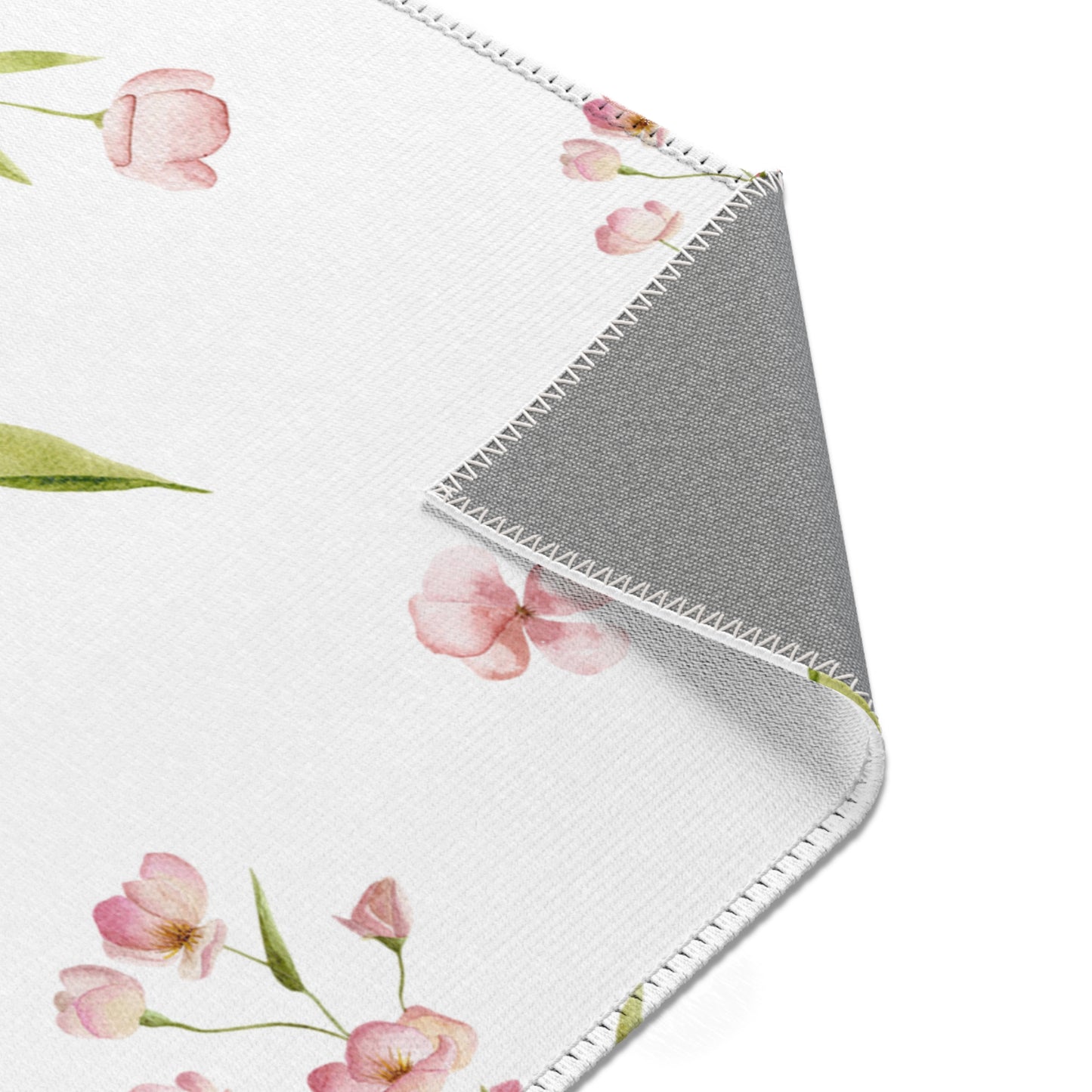 Blush Blossom nursery rug in portrait orientation