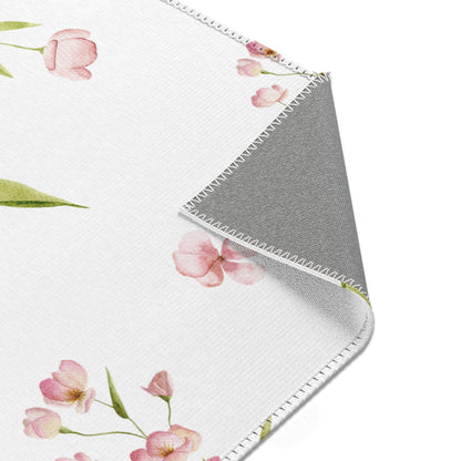 Blush Blossom nursery rug in portrait orientation