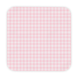 Blush Gingham hooded baby towel wrapped around a baby