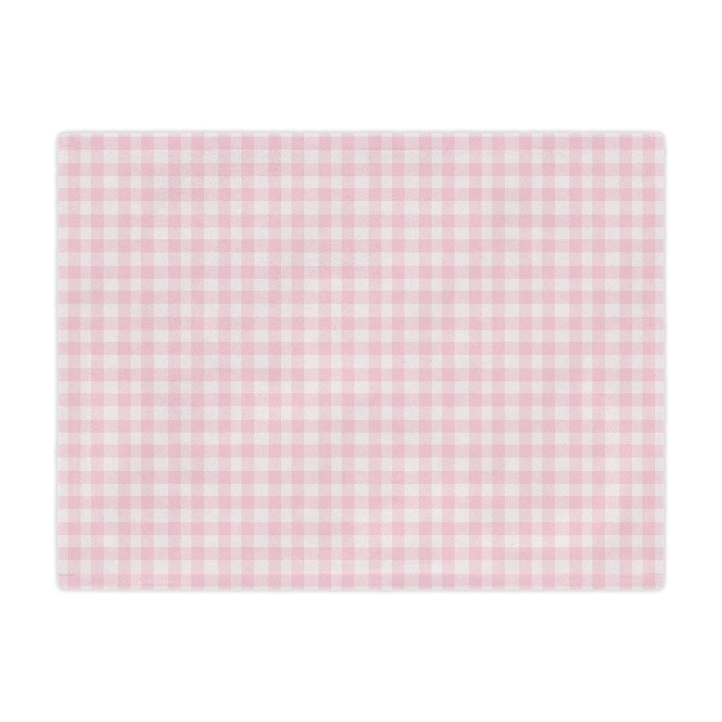 Soft minky blanket with the Blush Gingham check