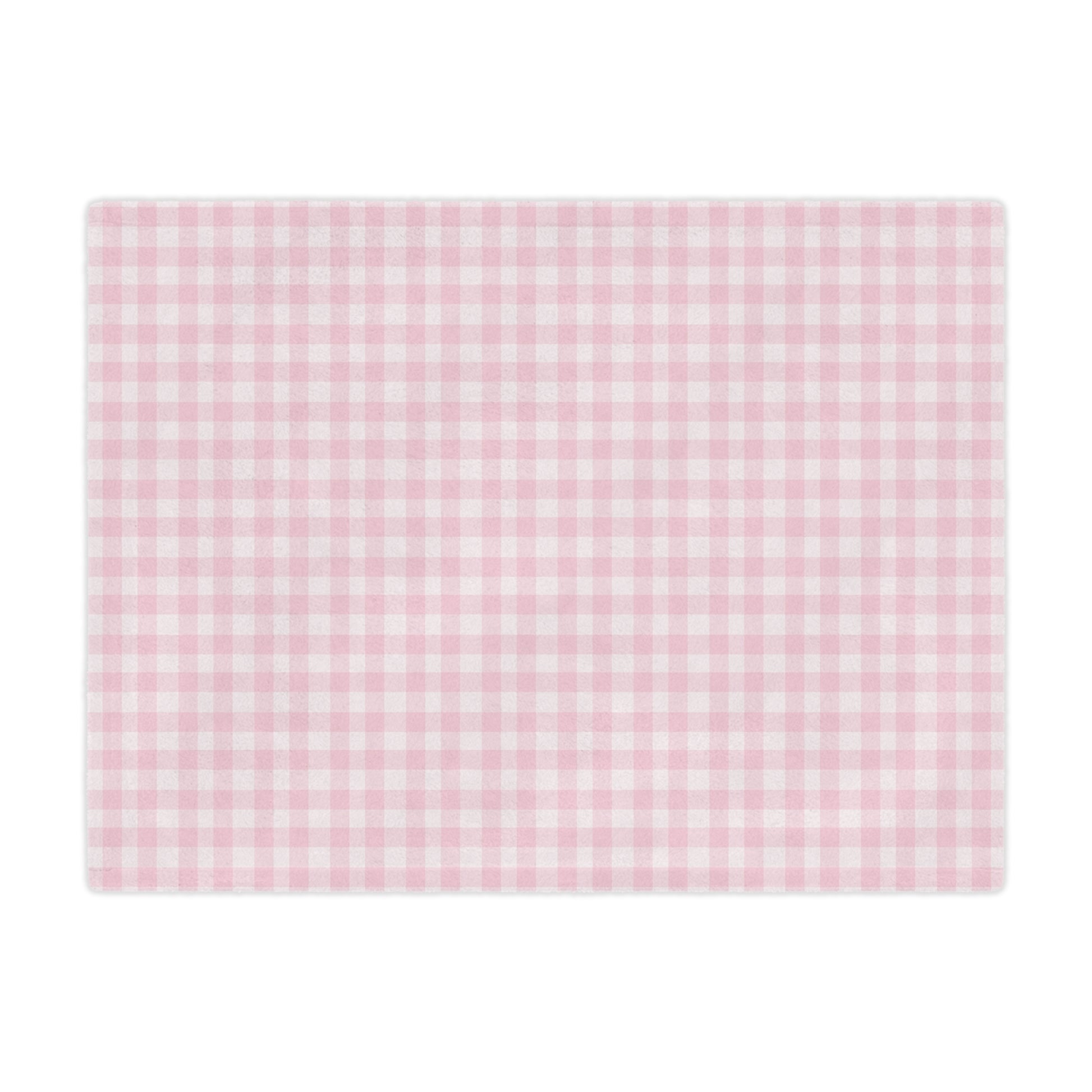 Soft minky blanket with the Blush Gingham check