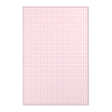 Blush Gingham nursery area rug in a baby girl's bedroom