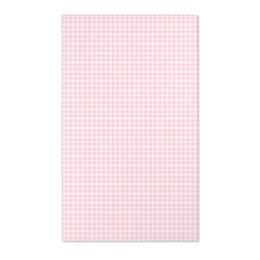 Pink and white gingham check nursery area rug