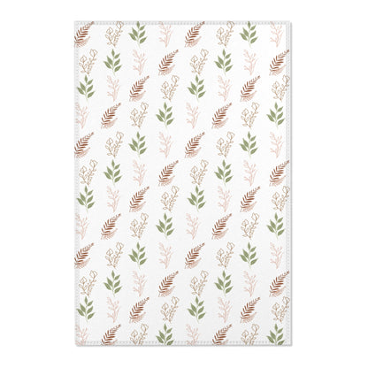 Boho Botanical nursery area rug in a baby room