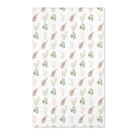 Botanical nursery area rug in sage, terracotta and blush