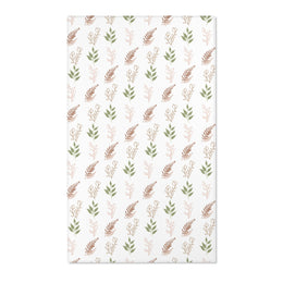 Botanical nursery area rug in sage, terracotta and blush