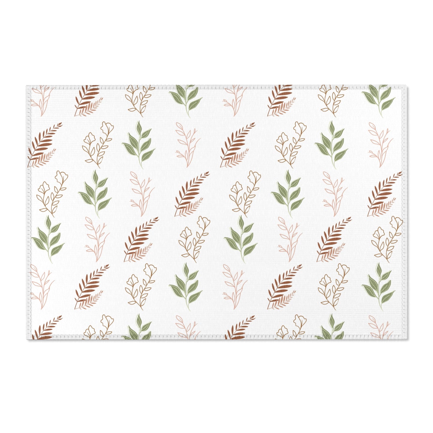 Boho Botanical area rug shown in landscape orientation