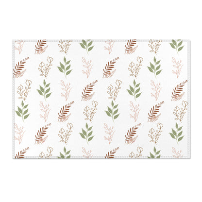 Boho Botanical area rug shown in landscape orientation