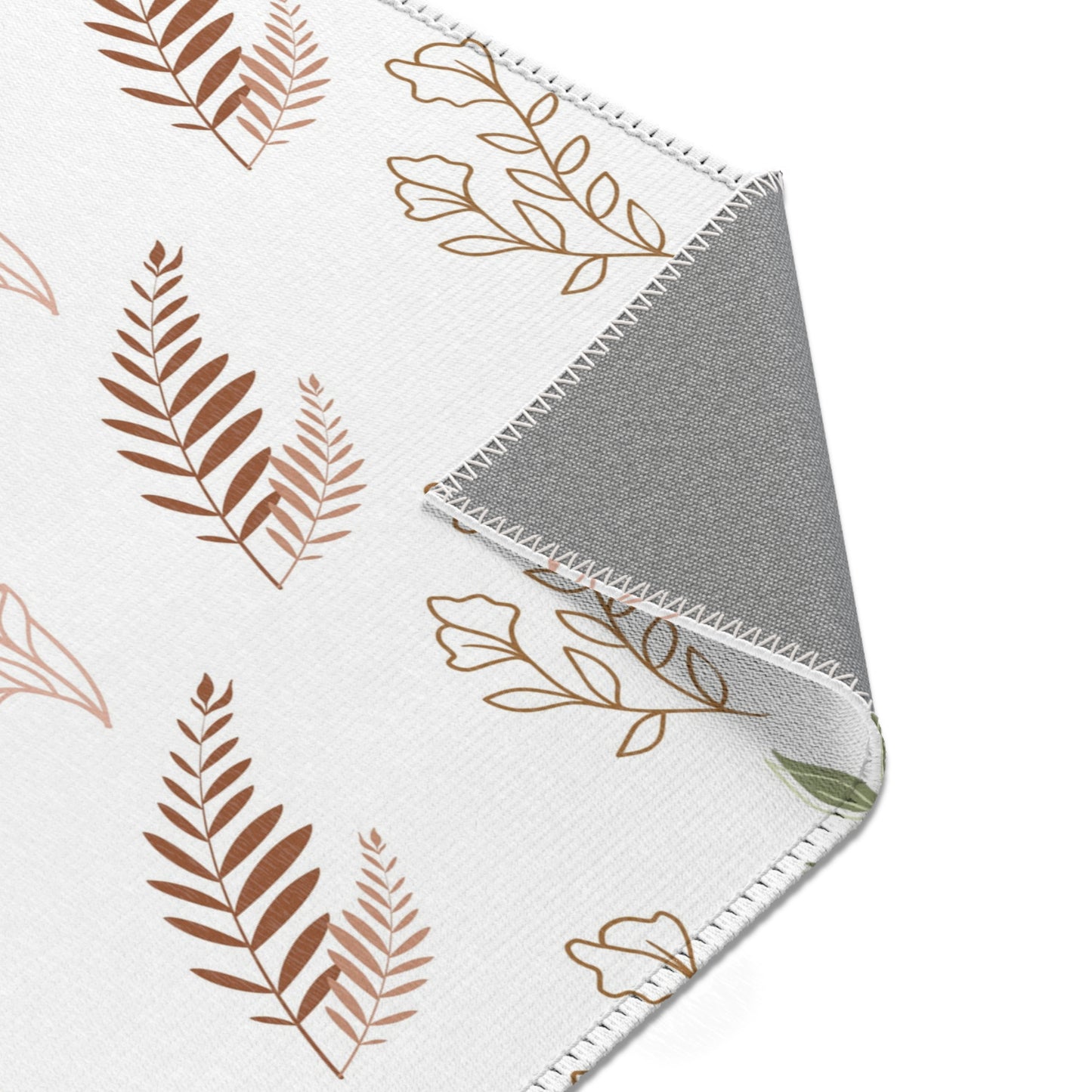 Boho Botanical rectangular nursery area rug