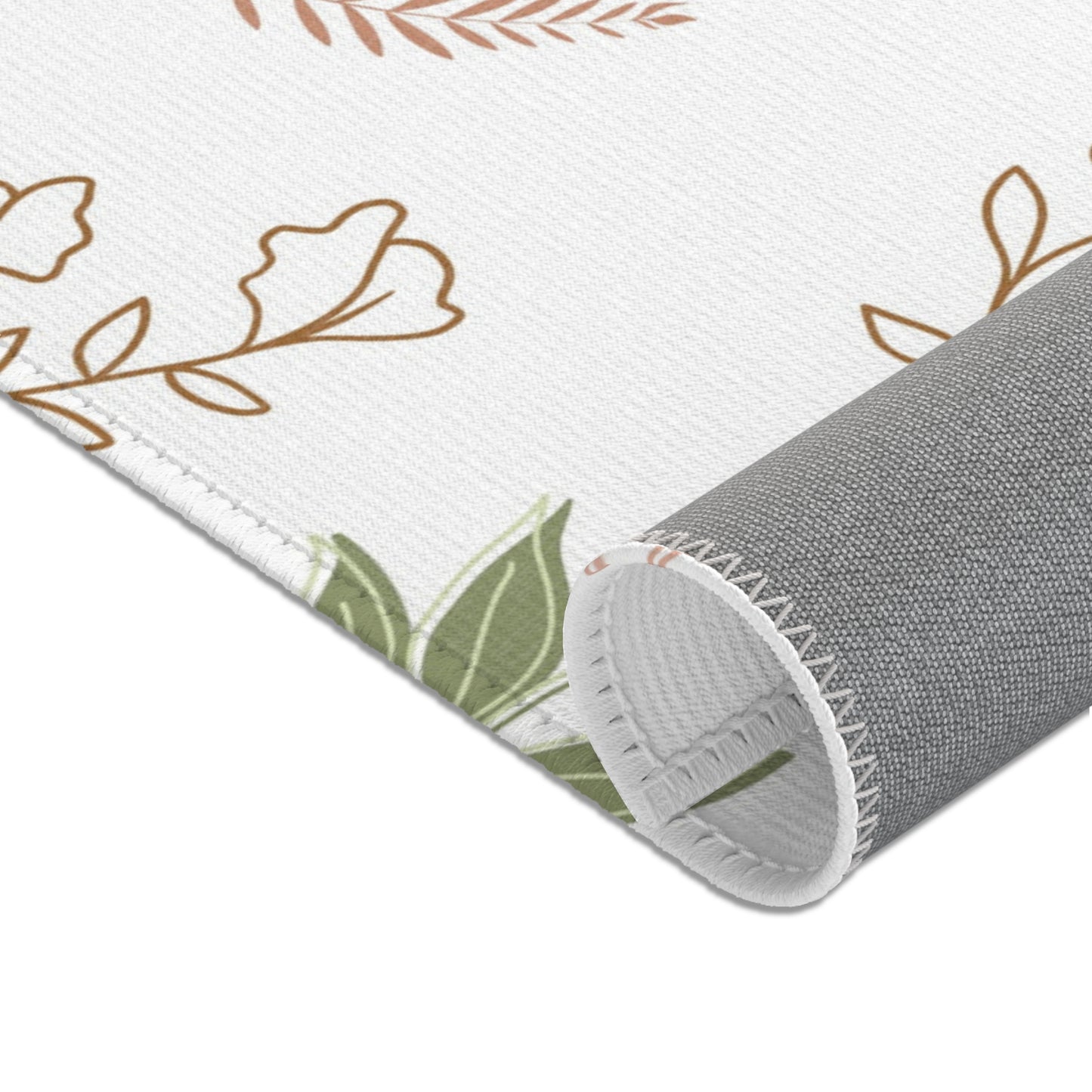 Boho Botanical nursery area rug for a baby room floor