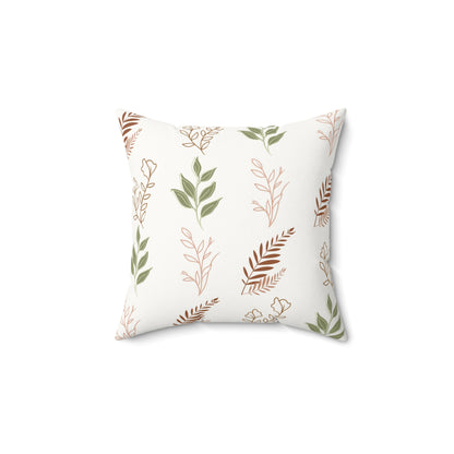 Boho Botanical decorative nursery pillow on a glider chair