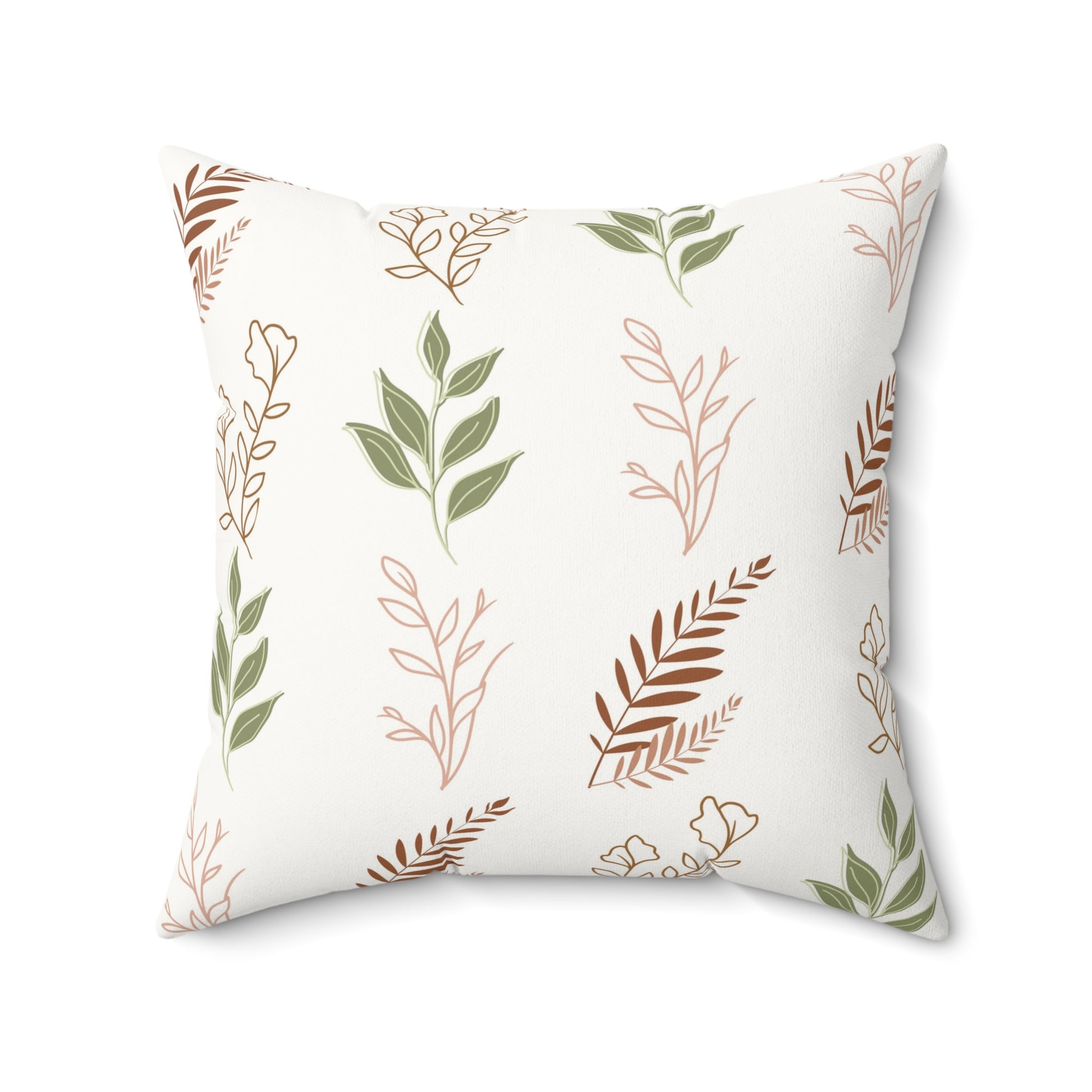 Boho Botanical nursery pillow shown from the front
