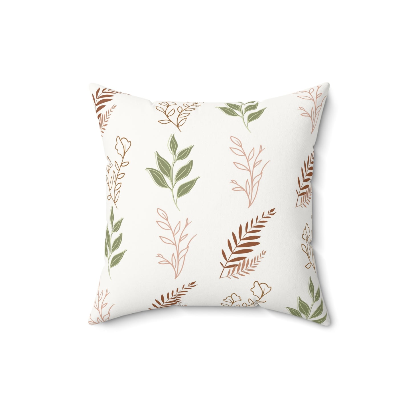 Nursery pillow in blush and sage, Boho Botanical print
