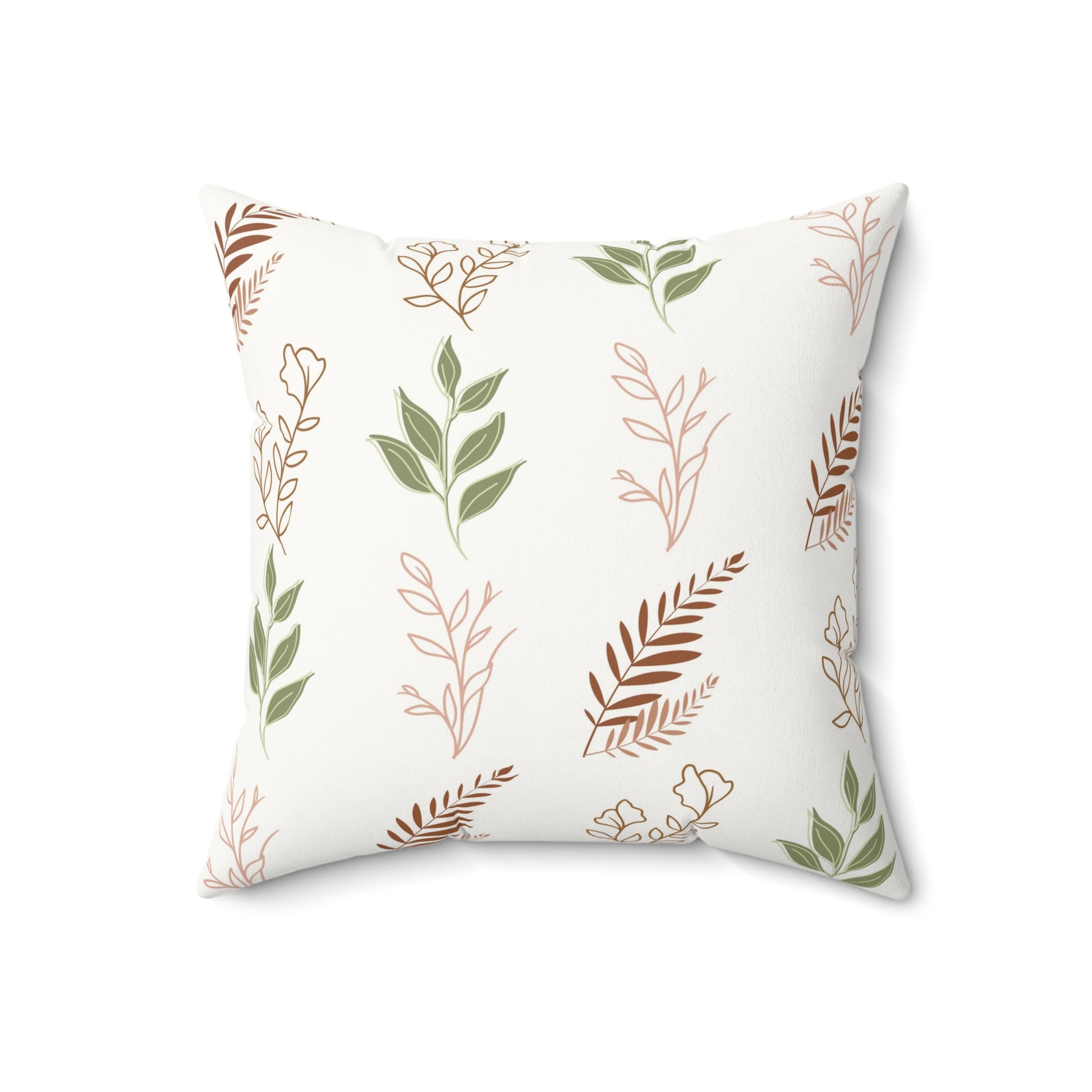 Boho Botanical decorative pillow against a plain background