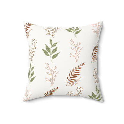 Boho Botanical decorative pillow against a plain background