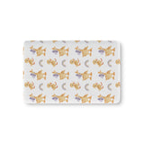 Bonnet Ducklings fitted crib sheet on a nursery crib mattress