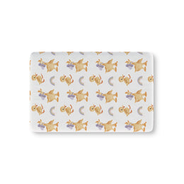Bonnet Ducklings fitted crib sheet on a nursery crib mattress