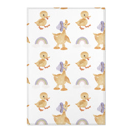 Bonnet Ducklings nursery area rug in a baby room