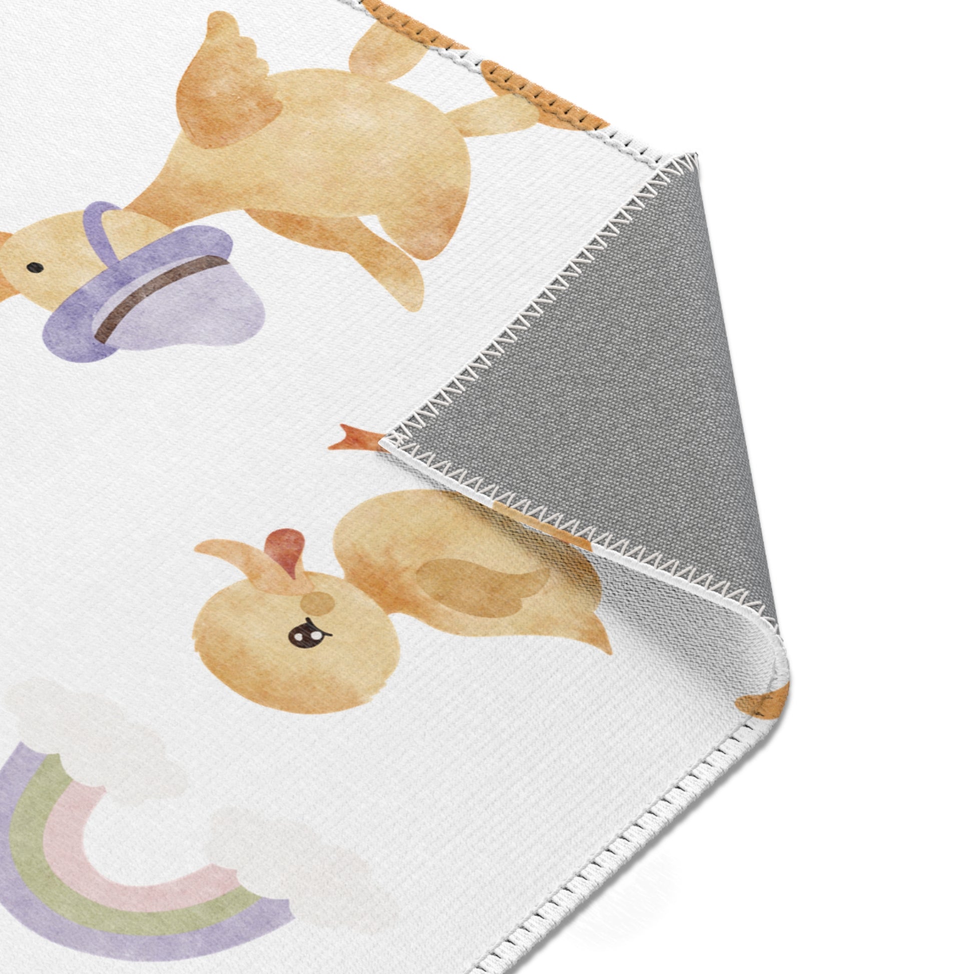 Bonnet Ducklings area rug in the medium size
