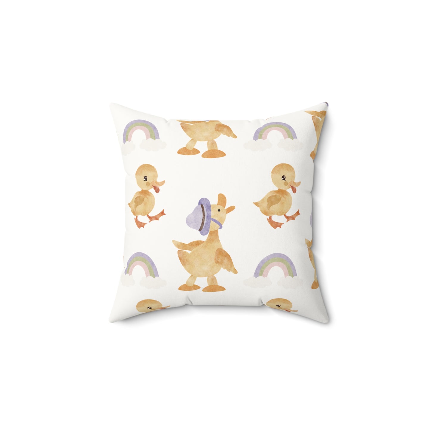 Bonnet Ducklings pillow in the 18 inch square size