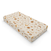 Celestial Bloom changing pad cover on a nursery changing table
