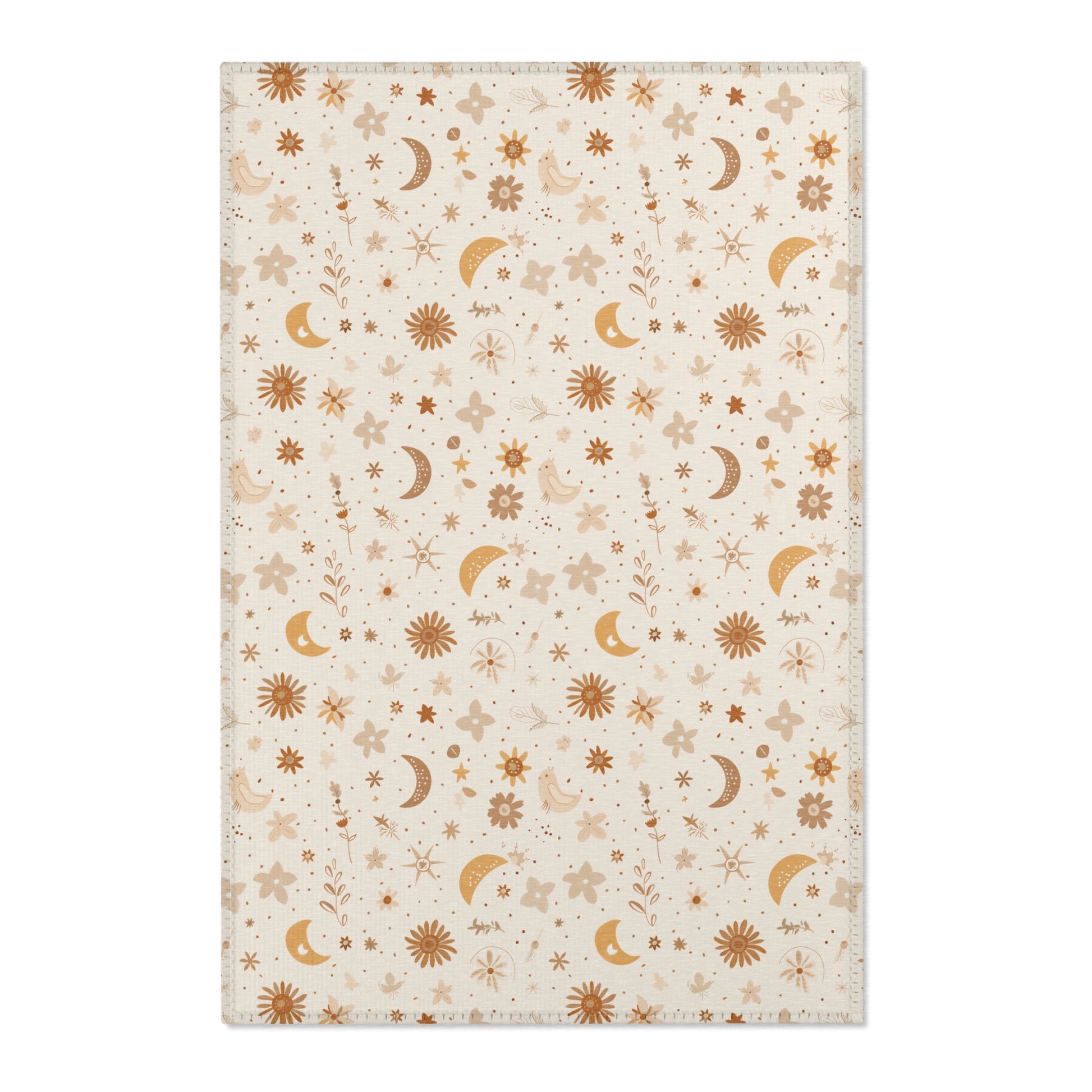 Celestial Bloom nursery area rug in a baby room