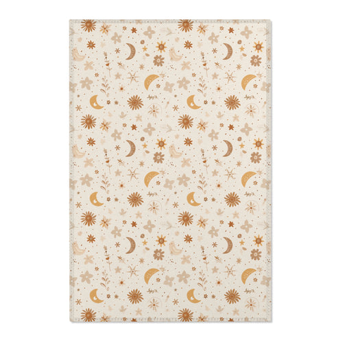 Celestial Bloom nursery area rug in a baby room