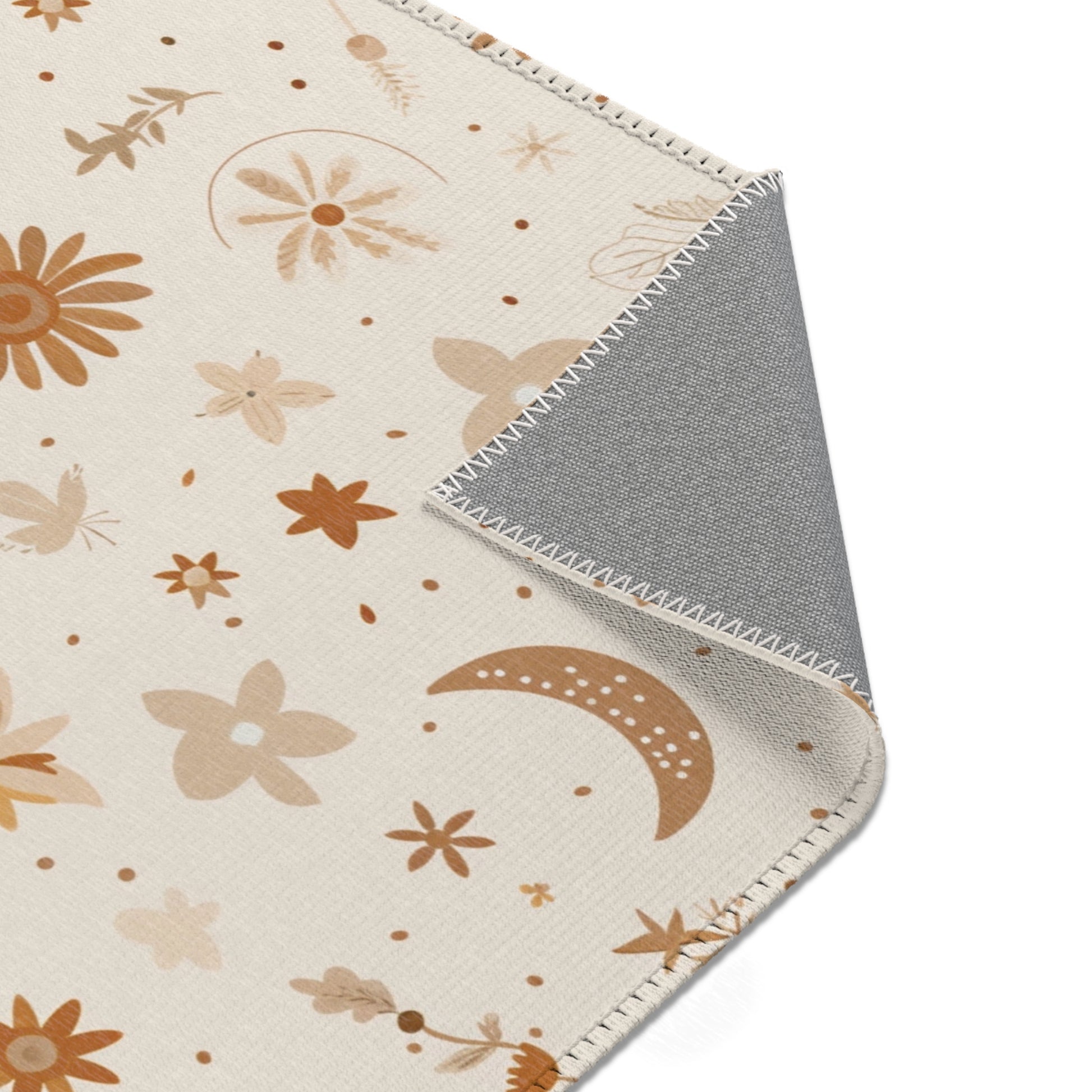 Celestial Bloom rectangular nursery area rug