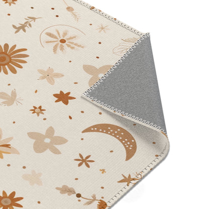 Celestial Bloom rectangular nursery area rug