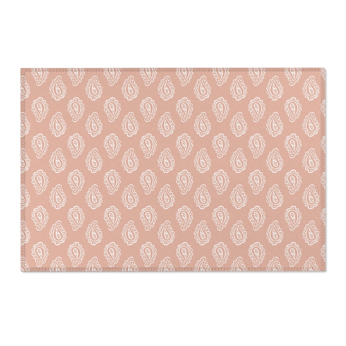 Clay Paisley area rug shown in landscape orientation