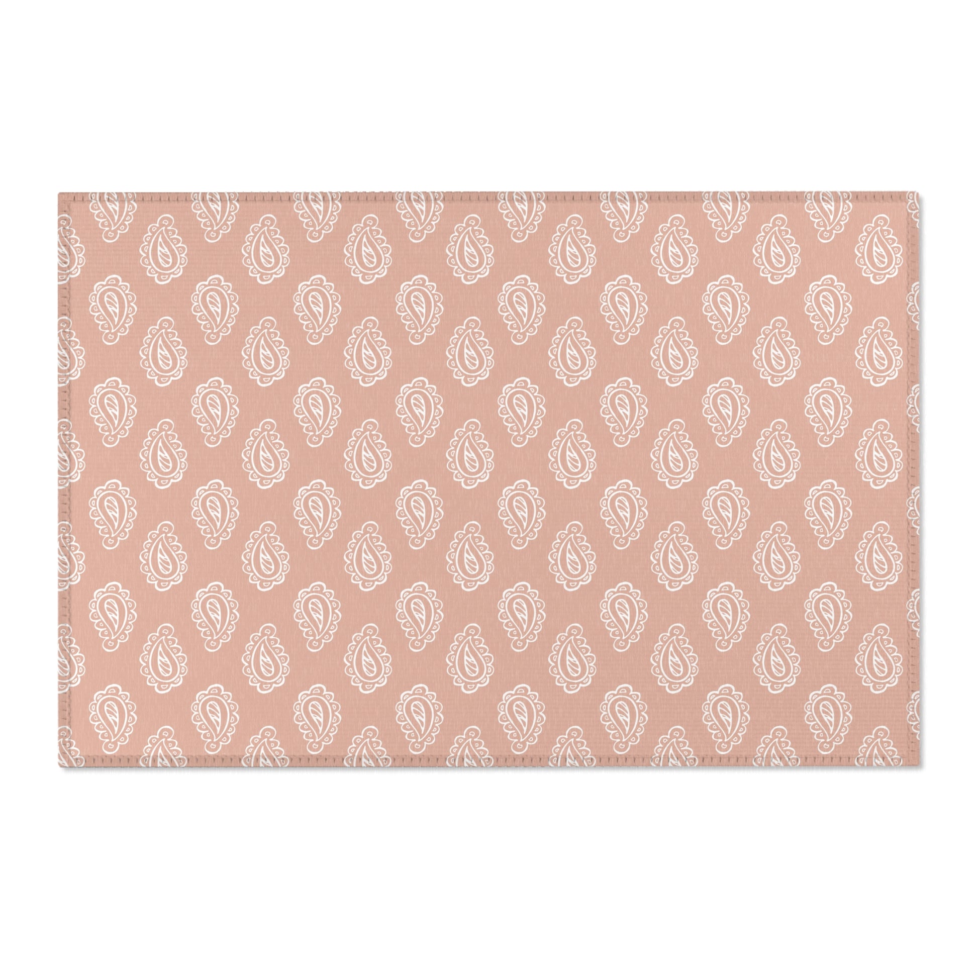 Clay Paisley area rug shown in landscape orientation