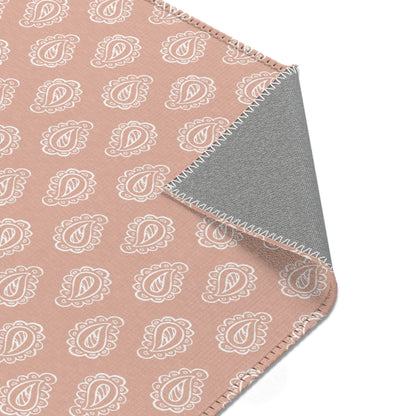 Clay Paisley area rug in the medium size