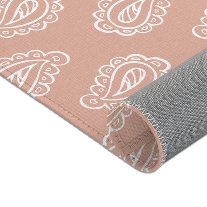 Clay Paisley nursery area rug for a baby room floor