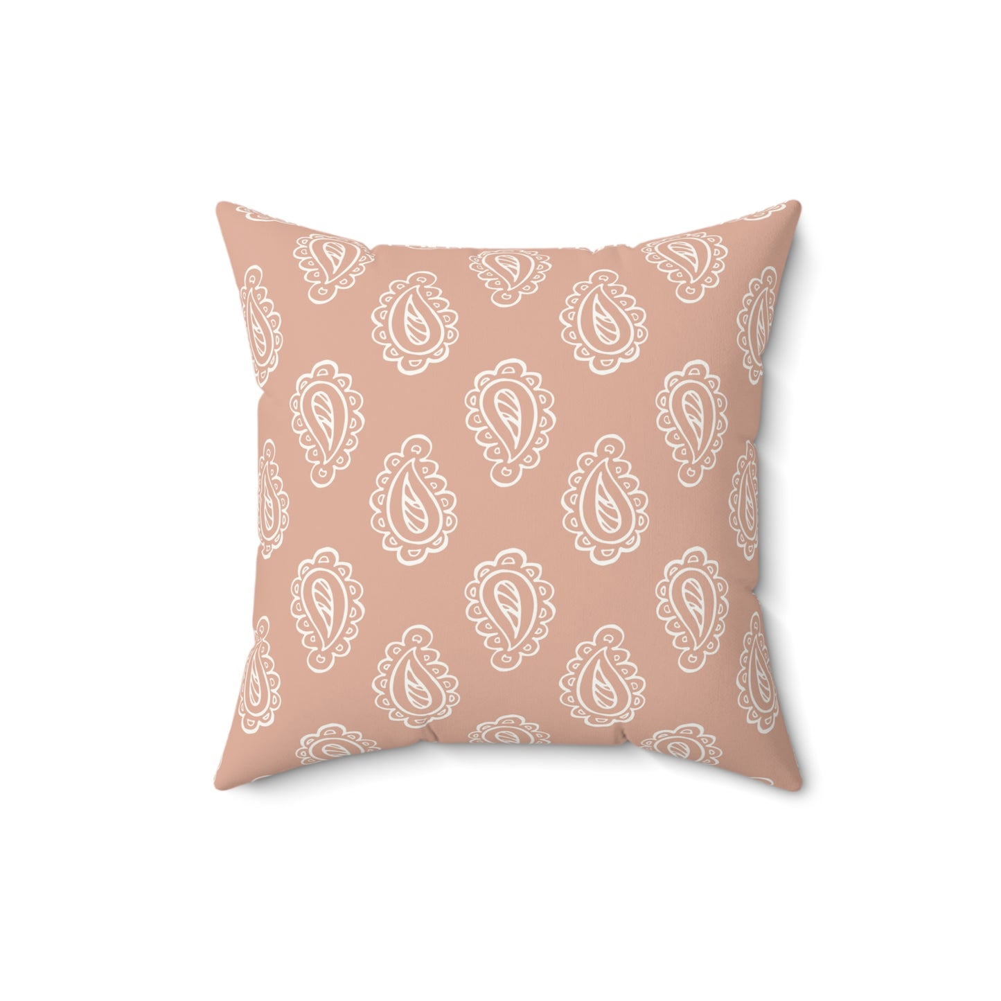 Nursery pillow in rose and cream, Clay Paisley print