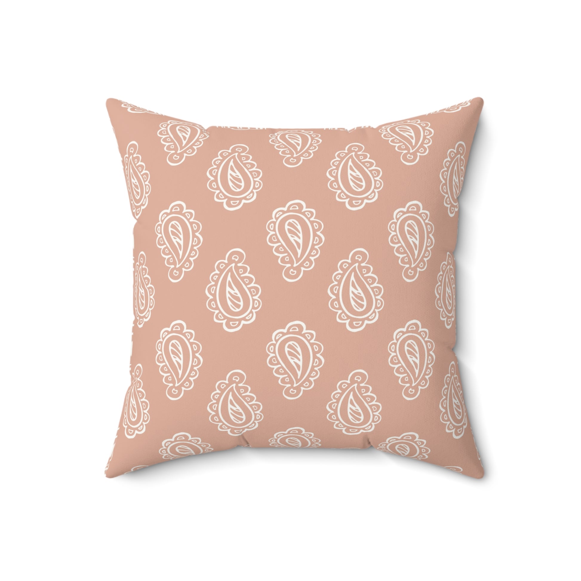 Clay Paisley decorative pillow against a plain background