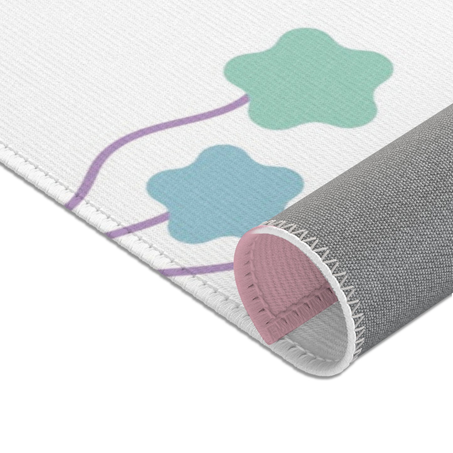 Confetti Rainbows nursery area rug for a baby room floor