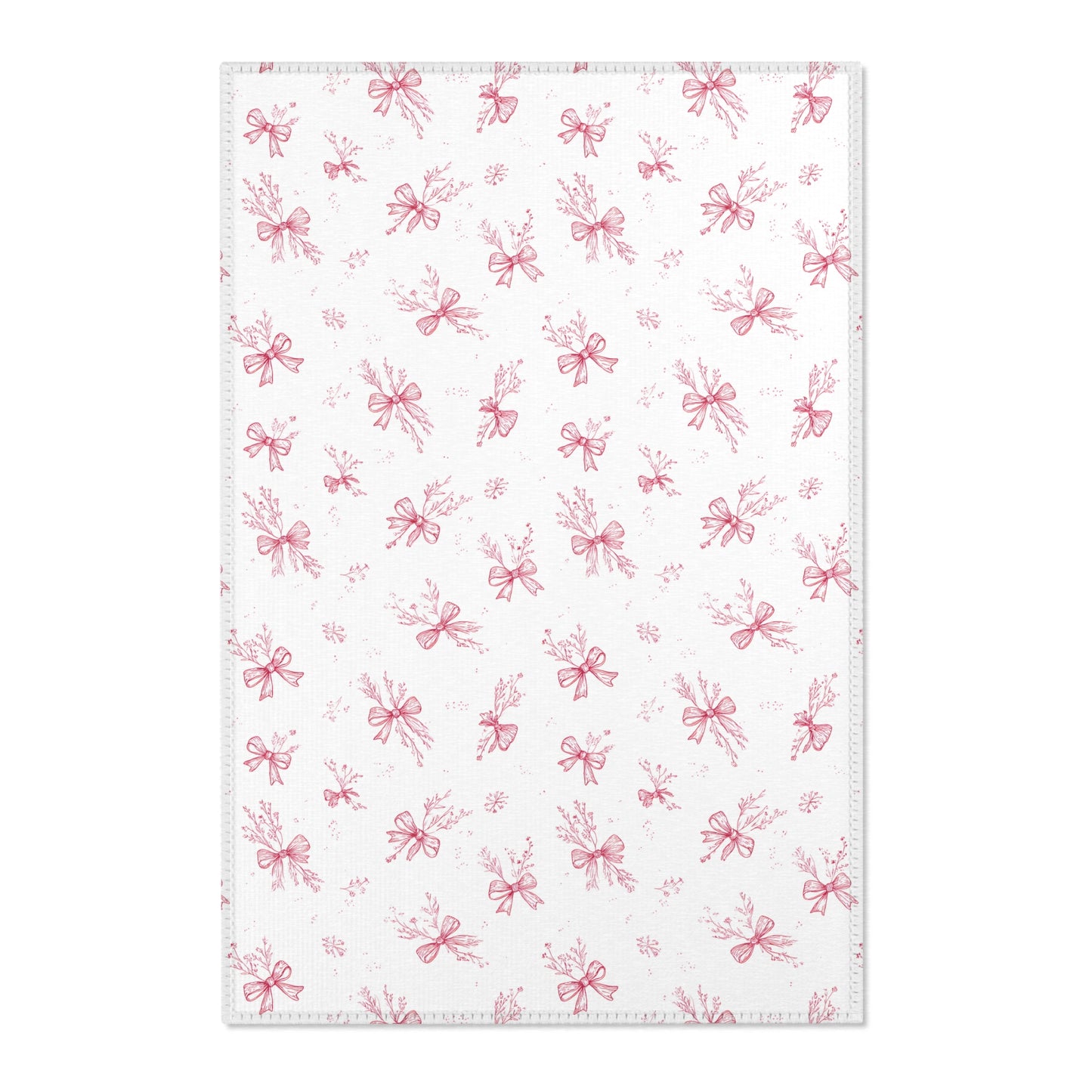 Crimson Bow nursery area rug in a baby girl's bedroom