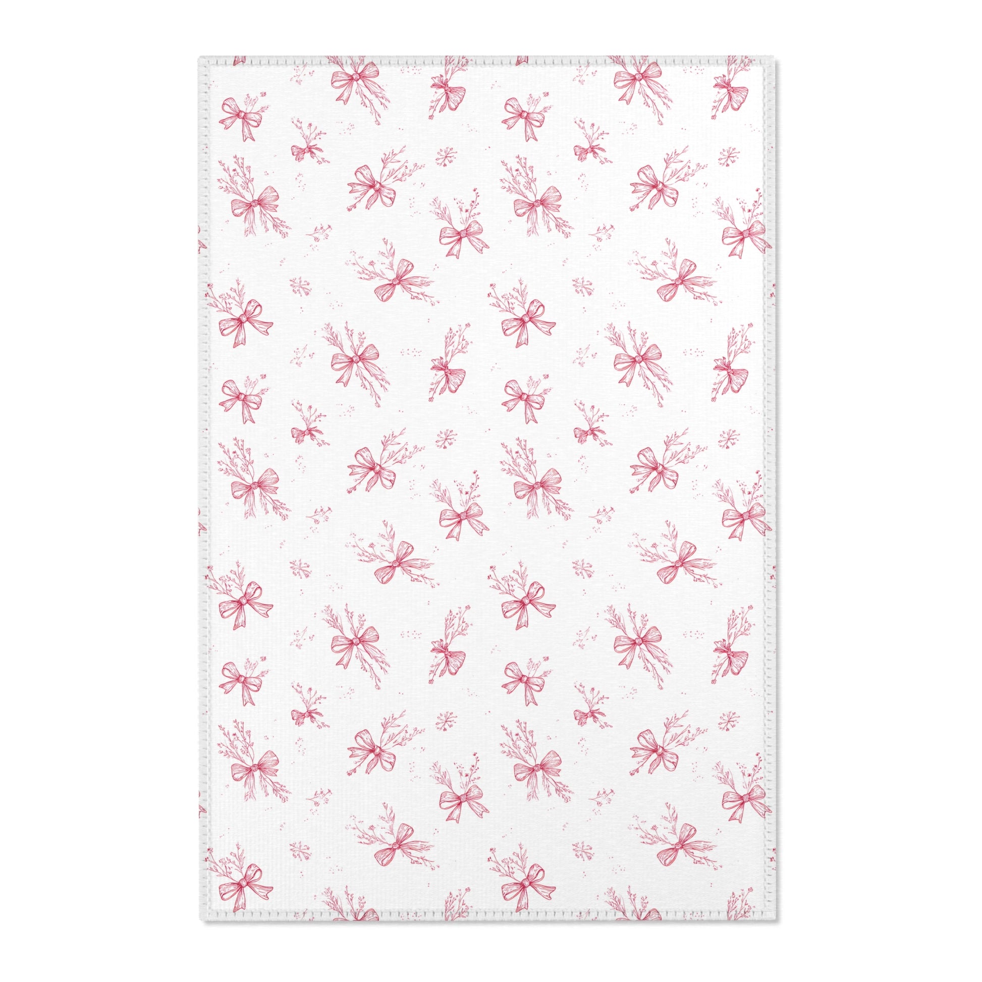 Crimson Bow nursery area rug in a baby girl's bedroom
