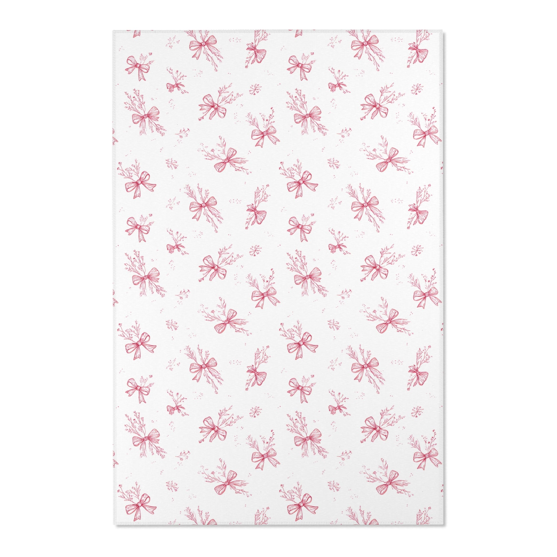 Rectangular nursery rug from the Crimson Bow collection