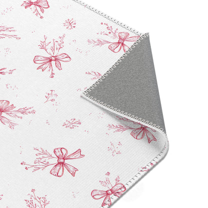 Crimson Bow nursery area rug in landscape orientation
